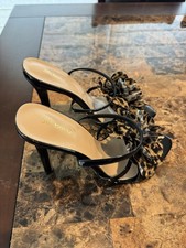 Women s Black Patent Leather Strappy Pointed ...