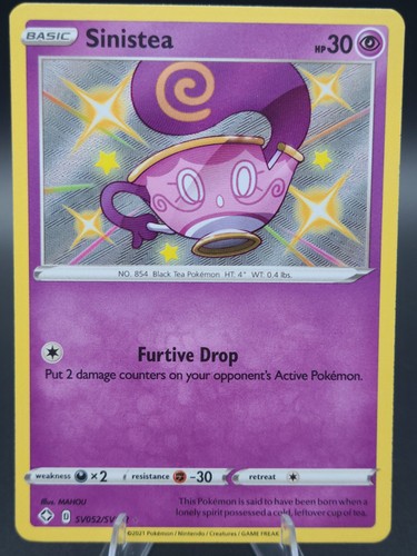 Sinistea #SV052 Shiny Holo Rare - Pokemon Shining Fates: Shiny Vault