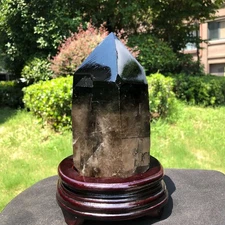 5.96LB Natural Rare Beautiful  Tea Black QUARTZ Crystal  Mineral Specimen 1756