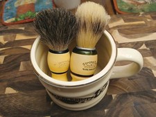 Barbershop Old Fashioned Luxury Shaving Mug Strong Brushes