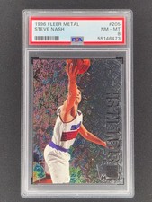 1996-97 Fleer Metal - Steve Nash #205 Rookie Card (RC) PSA 8. rookie card picture