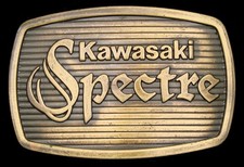 MG18105 NOS GREAT VINTAGE 1980s KAWASAKI SPECTRE MOTORCYCLE BELT BUCKLE