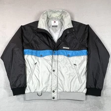 Vintage Descente Ski Jacket Men's Medium Gray Black Snowboard Made In Japan
