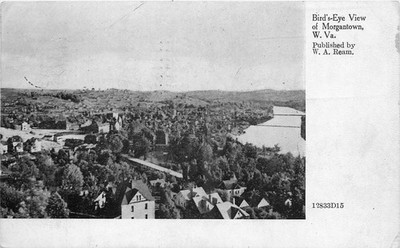 1908 Morgantown West Virginia Birdseye View #12833D15 H.G.Z CO Postcard 26-1747