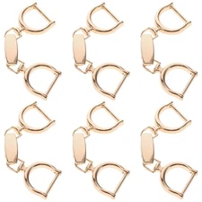 6 Pcs Alloy Chain Buckle Waist Belt Metal Bridle Bit Parts Adjustable Clasp