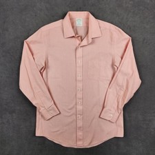 Brooks Brothers Dress Shirt Mens 16 33 Pink Milano Fit Supima Blend Long Sleeve