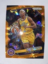 2025 Panini WNBA Orange Cracked Ice Prizm #136 Shey Peddy
