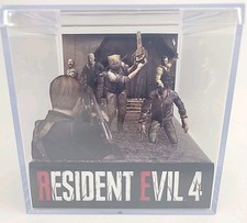 Resident Evil 4 Remake Cubo 3D Hecho a Mano Diorama Playstation Videojuego Shadowbox
