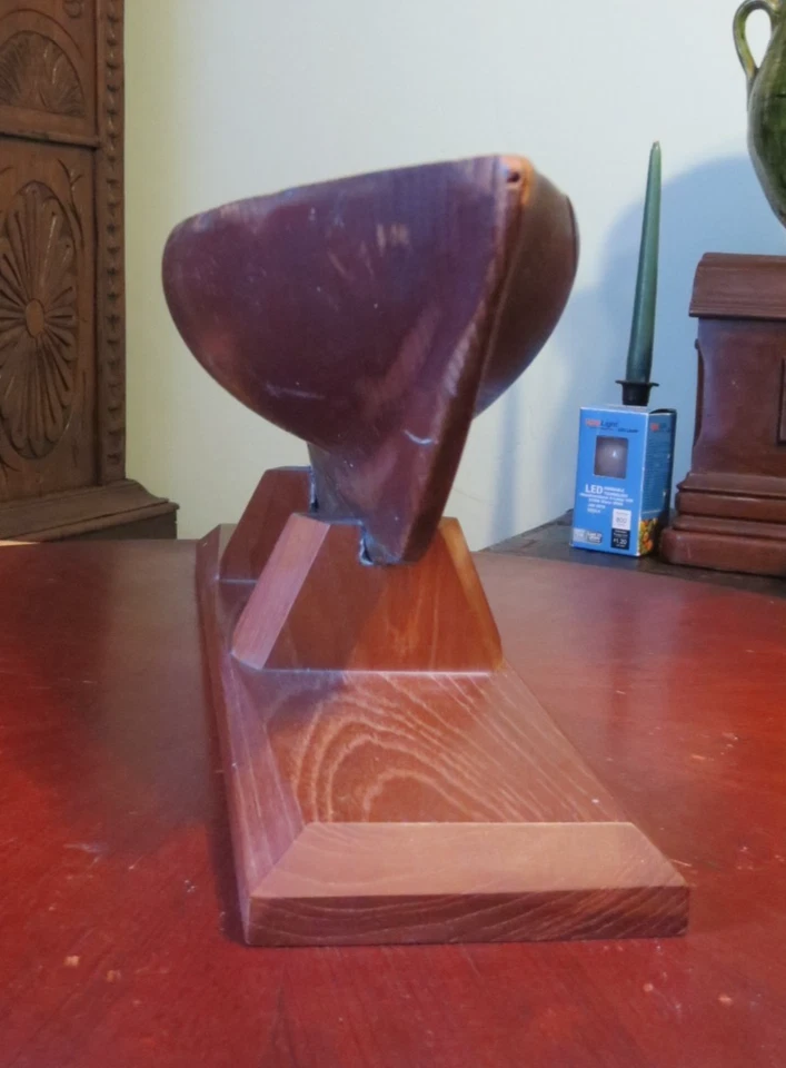 Antique Early 1900s Toy Sailboat Display on Stand 53cm Pond Boat Nautical Ship - Image 4 of 4