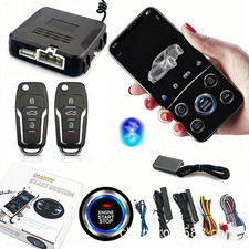 Car Keyless Entry Engine Start Alarm System Push Button Remote Starter Stop Kit