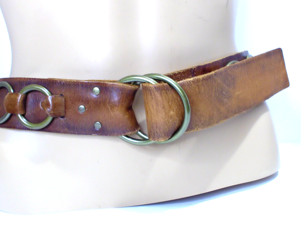 WCM New York Designer, Brown with Brass Rings, Wide, Medium  display picture 3
