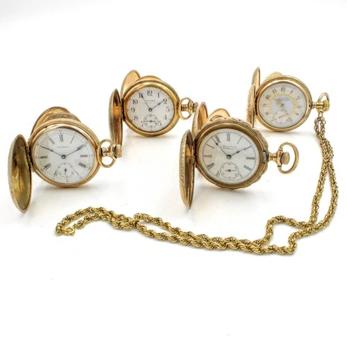 Antique Waltham Ladies Fancy Dial Watch Fob Pocket Watches Lot of 4 #WB4080-4