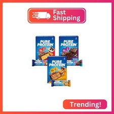 Pure Protein Variety Pack Protein Bars, 19g-20g Protein, Gluten Free, 18 Ct