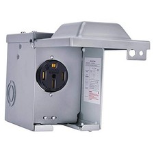 50 Amp 125/250 Volt RV/EV Power Outlet Box, Enclosed 50 Amp Outlet Box