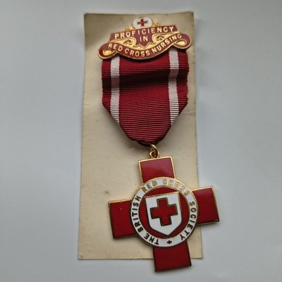Vintage British Red Cross Society Proficiency in Red Cross Nursing Medal Gaunt