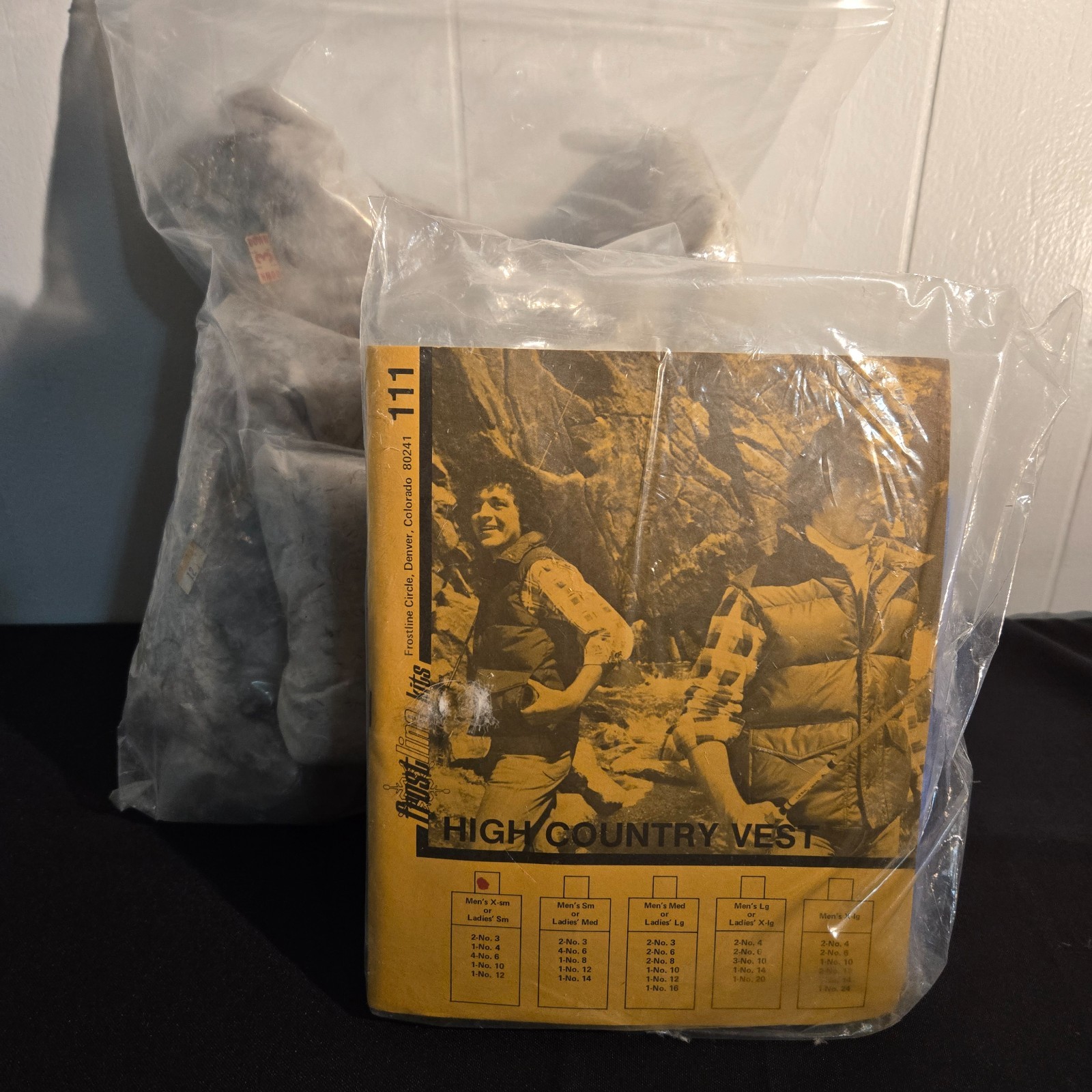 Frostline Kits High Country Blue Down Puffy Vest Mens X-Small Ladies Small