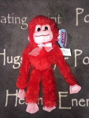 NEW GREENBRIER Fuzzy Friends Red MONKEY 12'' Soft Plush Tags Pink