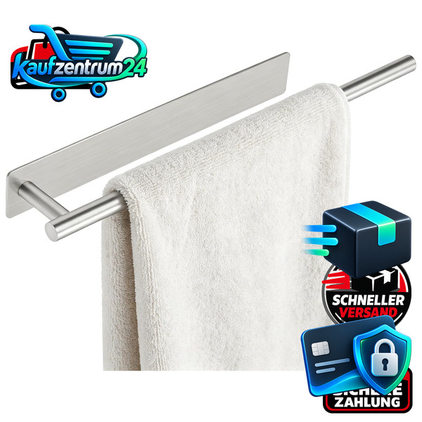 Handtuchhalter Ohne Bohren Edelstahl GebüRstet 40Cm Wandmontage Badezimmer-image