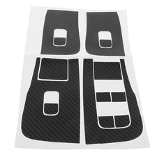 Car Button Decal Sticker Carbon Fiber Door Handle Window Lift Switch Cover