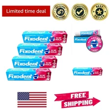 Comfort & Confidence with Soothing Mint Denture Adhesive Cream - 4 Tubes, 2.4 oz