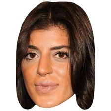 Raquel Donofrio Brown Hair Celebrity Mask, Flat Card Face, Fancy Dress Mask