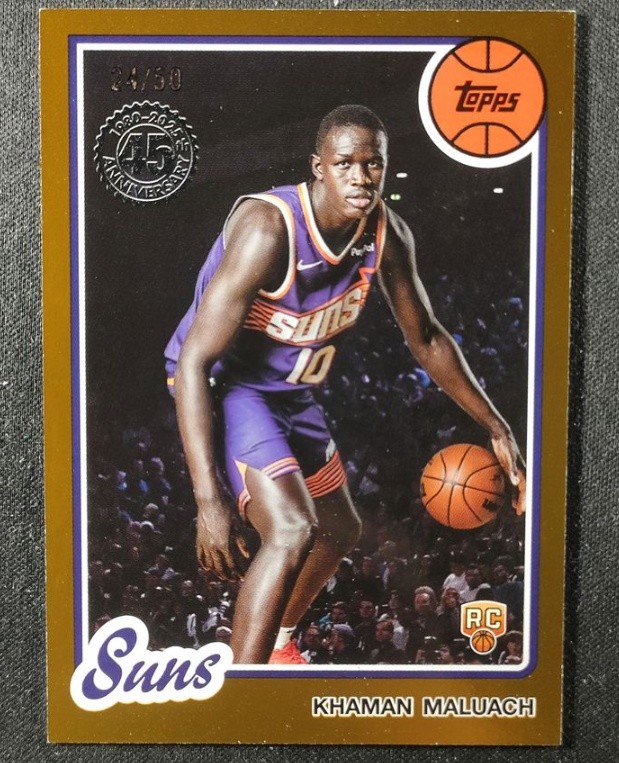 Khaman Maluach 2025-26 Topps Flagship 1980-81 Topps Gold 24/50 RC #80BK-57