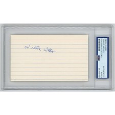 Willie Wells Signed Index Card PSA Slabbed Hall of Fame