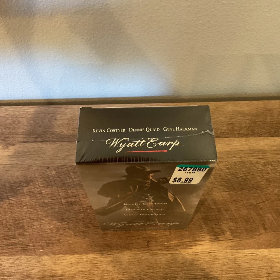 Wyatt Earp VHS Tape Sealed New NTSC WB 2 Tapes Kevin Costner Gene Hackman Dennis - Image 2 of 4