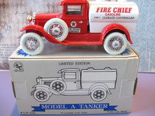 NEW OLD STOCK ERTL 2008 NIB FORD MODEL A TANKER TEXACO FIRE CHIEF TRUCK Bank