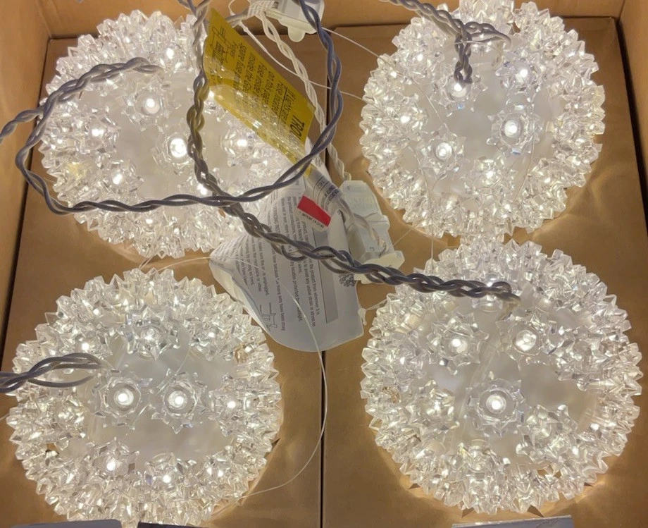 ➿ Home Accents 5.5” LED HANGING SPHERE LIGHTS -4pk 🆕