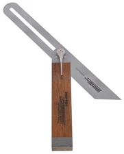 10 Inch Carbonized Bamboo Sliding T Bevel Square with Stainless Steel Blade