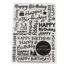 Happy Birthday Embossing Folder Handcraft Scrapbooking Stamp Photo Album Decor