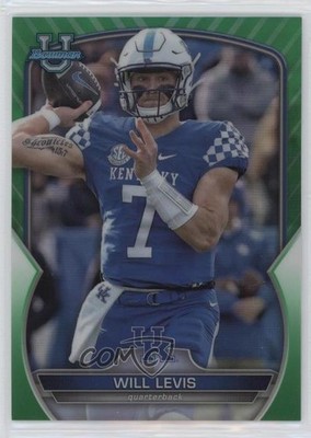 2022 Bowman U Chrome Green Refractor 9/99 Will Levis #5 4v9