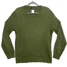 J.Crew Sweater Mens Small Olive Mercantile Textured Cotton Crewneck