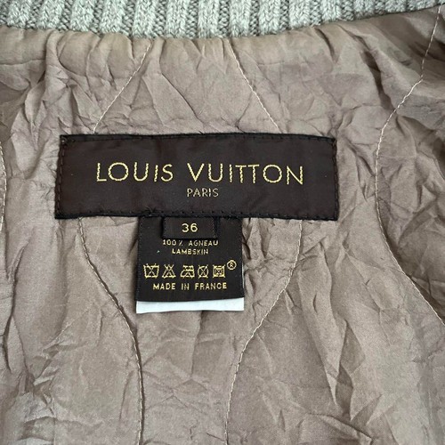 Louis Vuitton Lambskin Leather Blouson Jacket – Beige (Size 36) Collection- USED - Picture 3 of 12