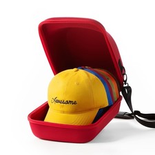 Hard Hat Travel Case Storage for Baseball Caps with Carrying Handle and Adj...