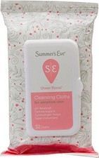 4 Pack Summers Eve Feminine Cleansing Cloths Sensitive Skin Sheer Floral 32 Each
