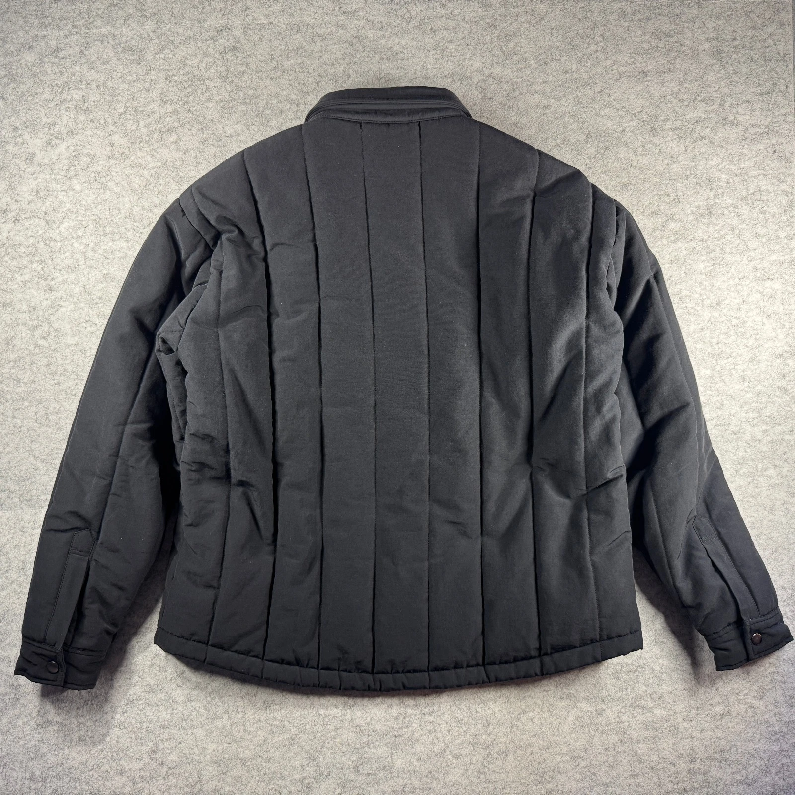 Brain Dead Puffer Button Up Shirt sz XL Dark Navy Blue - Japan Fabric Quilted - product detail image 2
