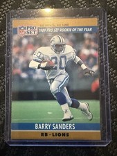 Pro Set 1990 Barry Sanders Detroit Lions NFL Trading Card Lot of 6 Cards