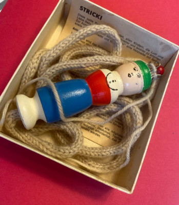 VINTAGE WOOD Tricotin, Spool Knitter Figure, Knitting Doll, From 