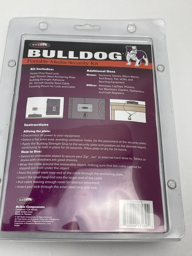Belkin Bulldog Kit di Sicurezza Media Portatile #F8E502 Chiavi Blocco Cavo Borsa da Viaggio - Foto 6 di 7