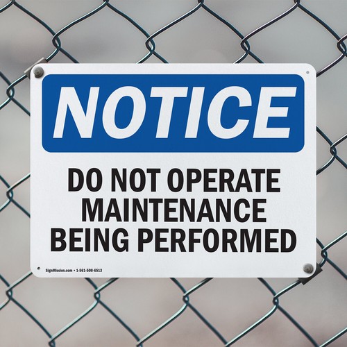 (2 Pack) Do Not Operate Maintenance Being Performed OSHA Notice Sign Decal Metal - 第 5/23 張圖片
