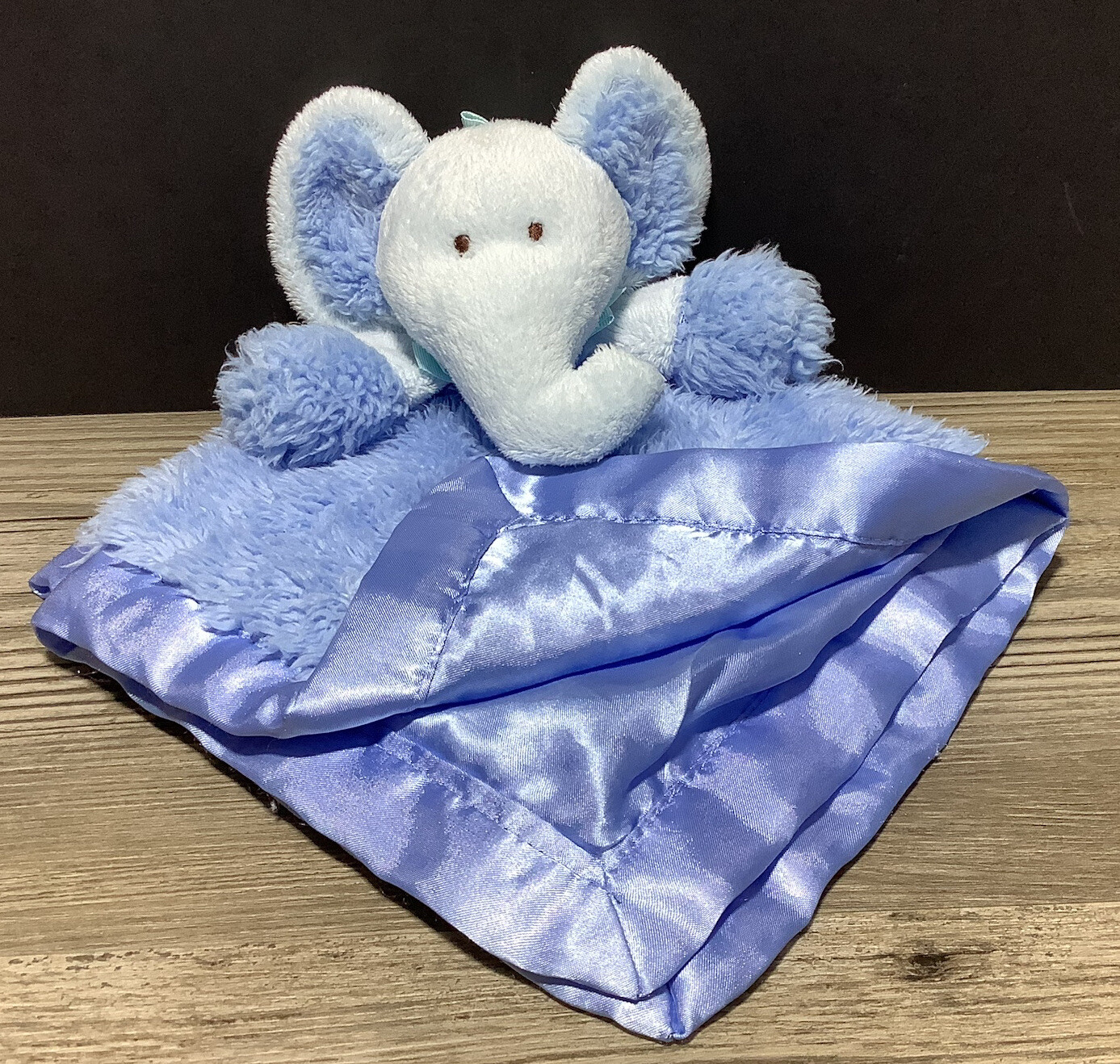 Baby Blue Elephant Newborn Comforter Soother Fluffy Soft Plush Security