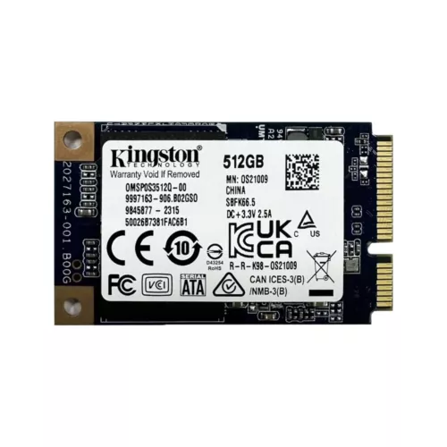 Kingston 512GB mSATA SSD 3D TLC Internal Solid State Drive