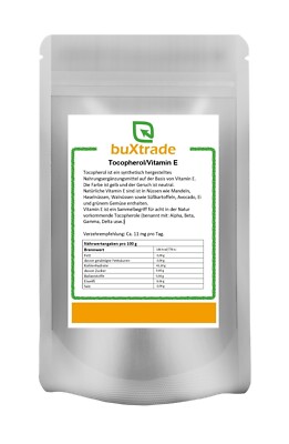 100 g | Vitamin E Pulver | Alpha Tocopherol | Buxtrade