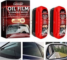 2Pcs Automotive Oil Film Cleaning Brush,Glass Board,Glass Coating...