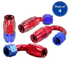 A Set of 0°&45°&90°&180° 4AN/6AN/8AN/10AN/12AN Swivel Hose End Fitting Adaptor