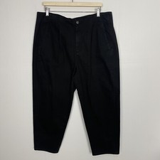 Eileen Fisher Women s Black Organic Cotton Blend Pants With Pockets Size 20.