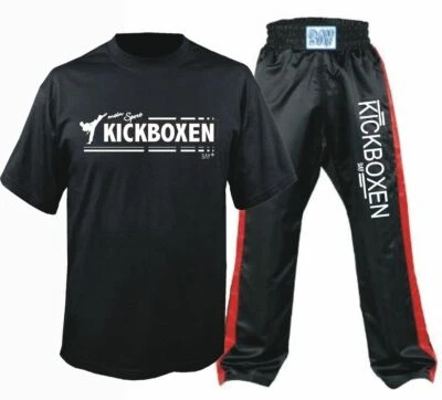 SET Kickboxhose + T-Shirt Kickboxen Kickboxshirt Uniform Trikot Kickboxuniform - Bild 1 von 4