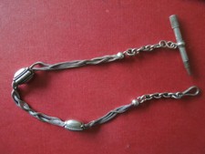 J3824 ANTIQUE GERMAN SOLID 800 SILVER NICE POCKET WATCH CHAIN SEE DESC